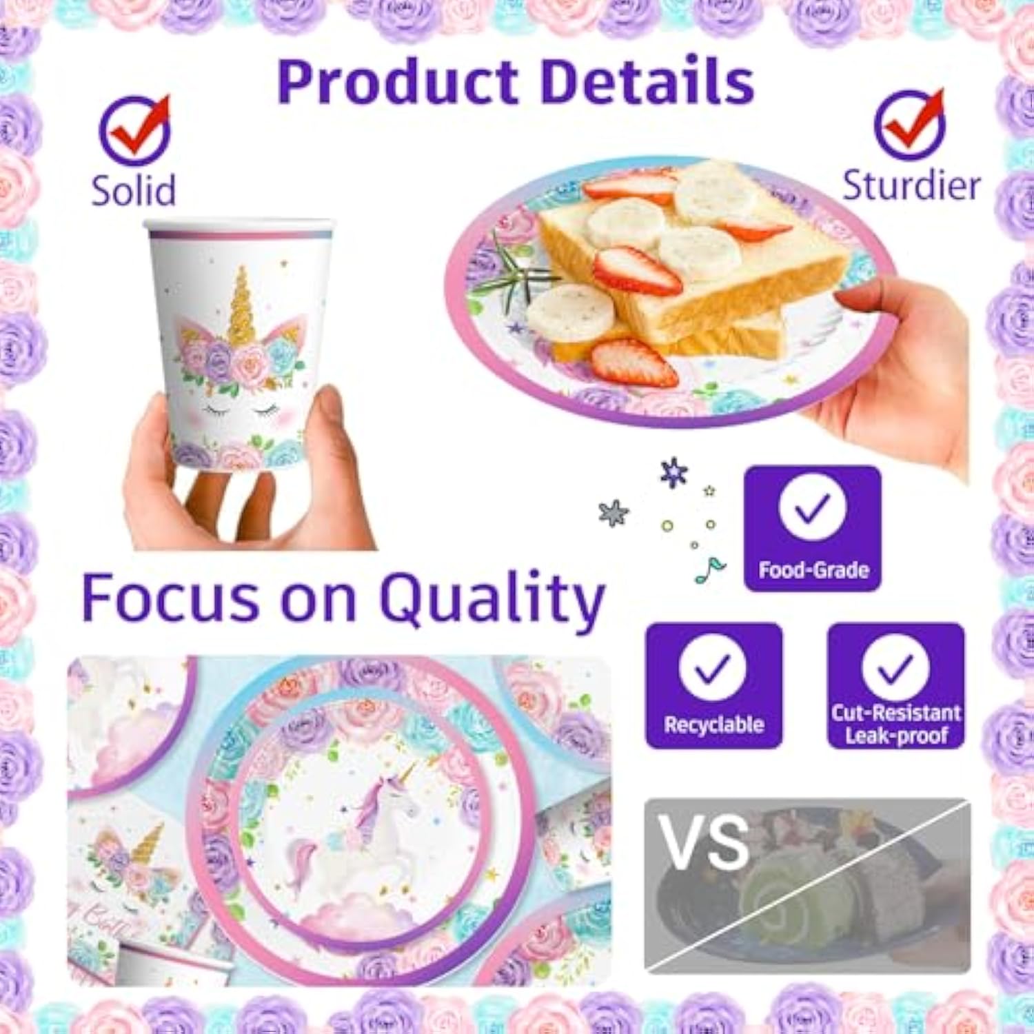 246pcs Unicorn Birthday Set with Plates & Supplies for 20 Guests