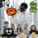 6Pcs Halloween Pumpkin & Ghost Foil Balloons - Boo Spooky Party Decorations for Kids