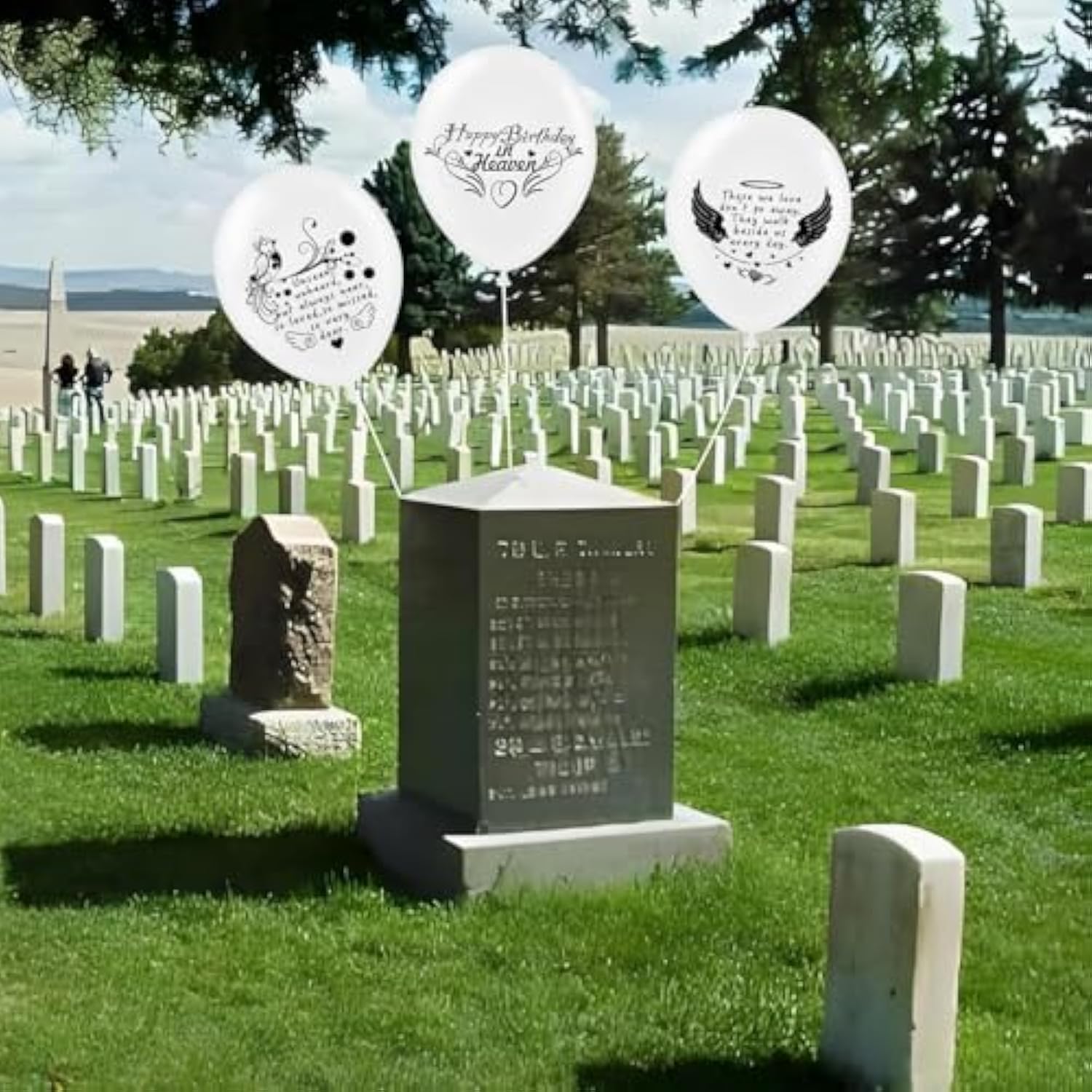 Happy Birthday In Heaven Balloons 30 Pieces 12" White Funeral Memorial Decorations Funeral Helium Remembrance Release Balloons For Condolence Funeral Anniversary Memorial (White)