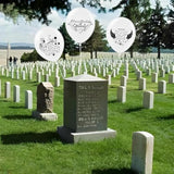 Happy Birthday In Heaven Balloons 30 Pieces 12" White Funeral Memorial Decorations Funeral Helium Remembrance Release Balloons For Condolence Funeral Anniversary Memorial (White)