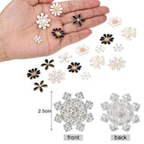 80 Pieces Rhinestone Buttons Embellishments Buttons Faux Pearl Buttons