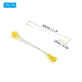 10Mm Double Heads Flower Stamen, 150 Pcs Artificial Pistil Matt Pearl Floral For Diy Christmas Card Wedding Decoration, Yellow
