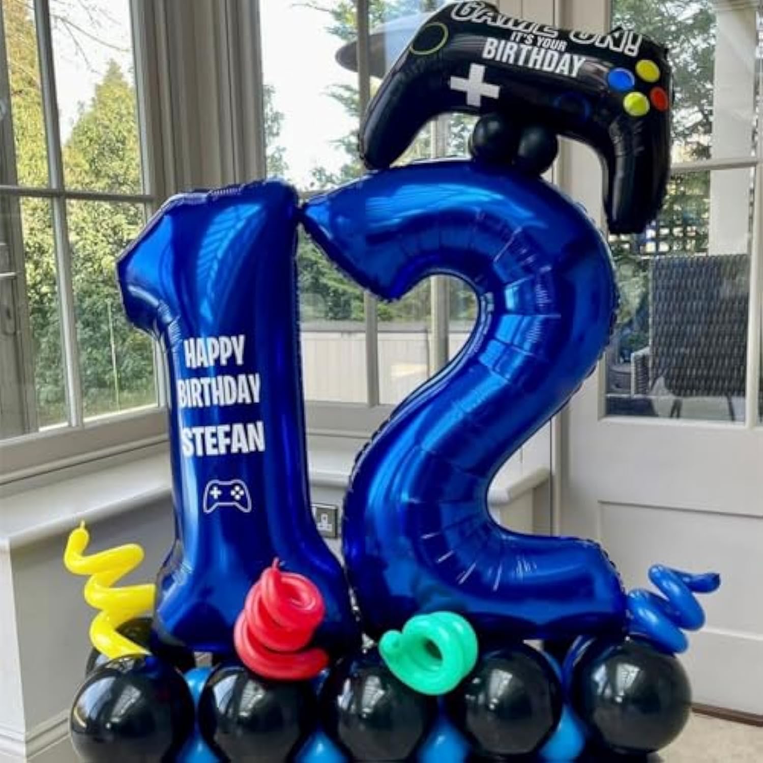 Navy Blue 12 Balloon Numbers,40 Inch Dark Blue 12 Or 21 Birthday Balloons Large Foil Mylar Balloons Number 12 For Birthday Party Anniversary Decorations