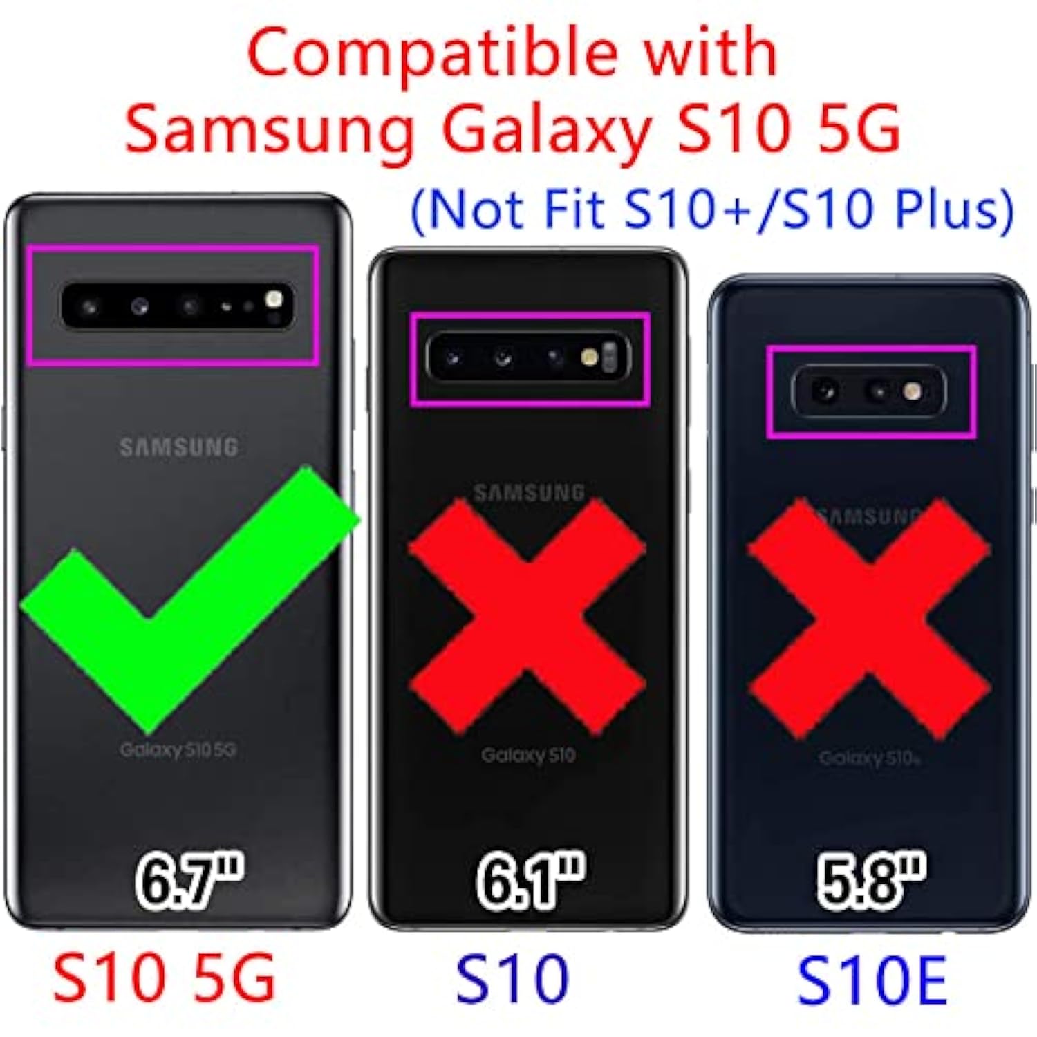 Military Grade Drop Impact For Samsung Galaxy S10 5G Case [Fit S10 5G] Metal Rotating Ring Kickstand Holder Built-In Magnetic Car Mount Armor Shockproof Case For Galaxy S10 5G Phone Case (Black)