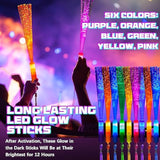 36-Pack LED Fiber Optic Wands 3 Modes Glow Sticks for Party Wedding Holiday