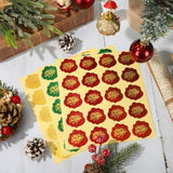 480Pcs Christmas Foil Seal Stickers Merry Christmas Stickers Gold Red Green Self-Adhesive Label Decals For Xmas Greeting Invitation Cards Sealing Gift Wrapping Supplies