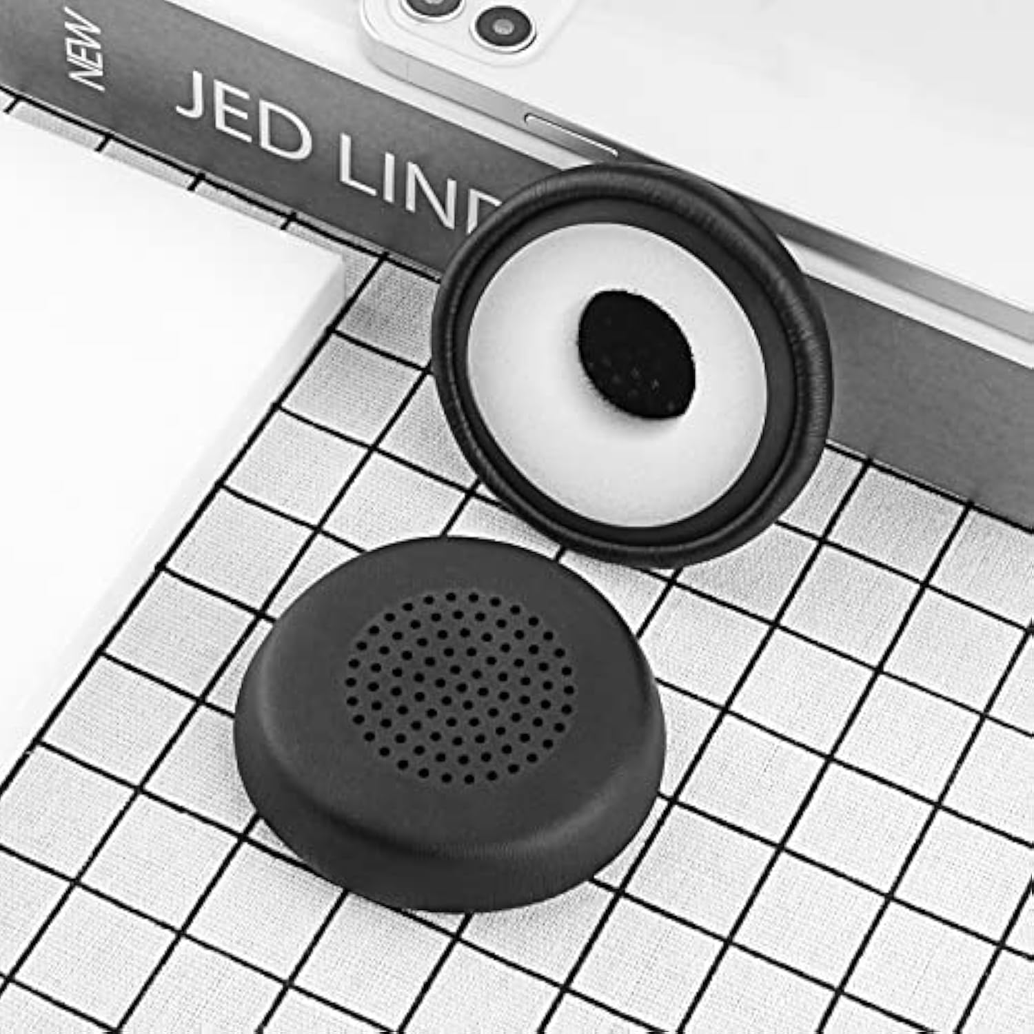 Geekria QuickFit Replacement Ear Pads for Skullcandy Uproar Wired/Wireless On-Ear Headphones Ear Cushions, Repair Parts (Black)