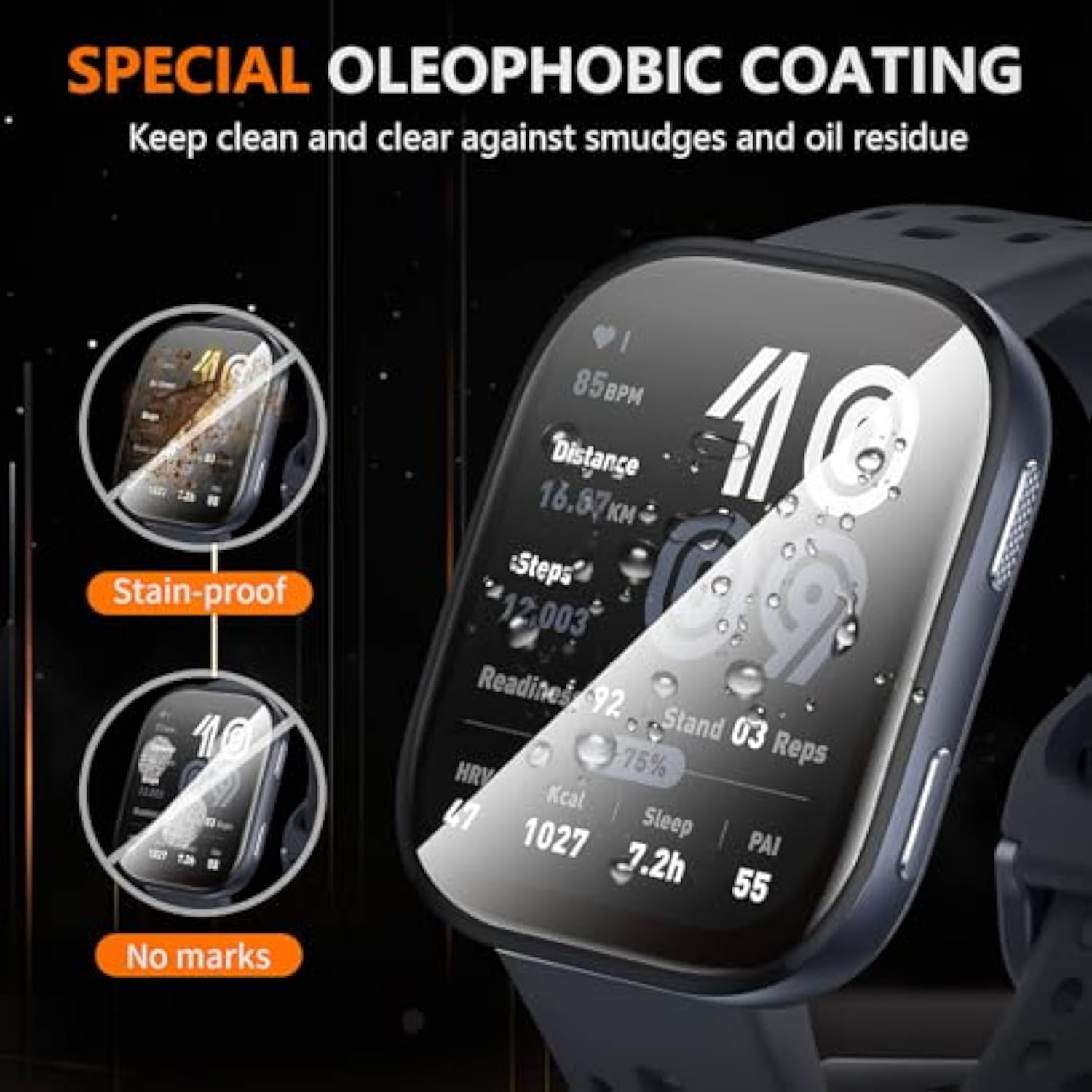 3-Pack For Amazfit Bip 6 Screen Protector, [Anti Scratch] Full Coverage High Definition Clear Protective Film