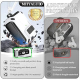 For Airpods Pro 2Nd/1St Generation Case Cover, Compatible With Magsafe, Magnetic Automatic Lock, Charging Port Dust-Proof & Stand Design With Cleaning Kit, Black/White