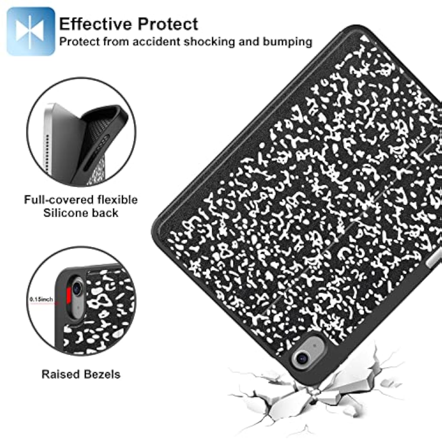 Case For (A16) 11Th Generation 11 Inch (2025), 10Th Generation 10.9 Inch (2022) With Pencil Holder-[Auto Wake/Sleep],Premium Folio Stand Case With Soft Tpu Back Cover-Book