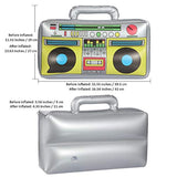 5 Pcs Inflatable Boombox Inflatable Radio Boombox 80S 90S Party Decorations 16.5 Inches For Rappers Hip Hop Theme Costume Disco Retro Theme Party Decorations Supplies