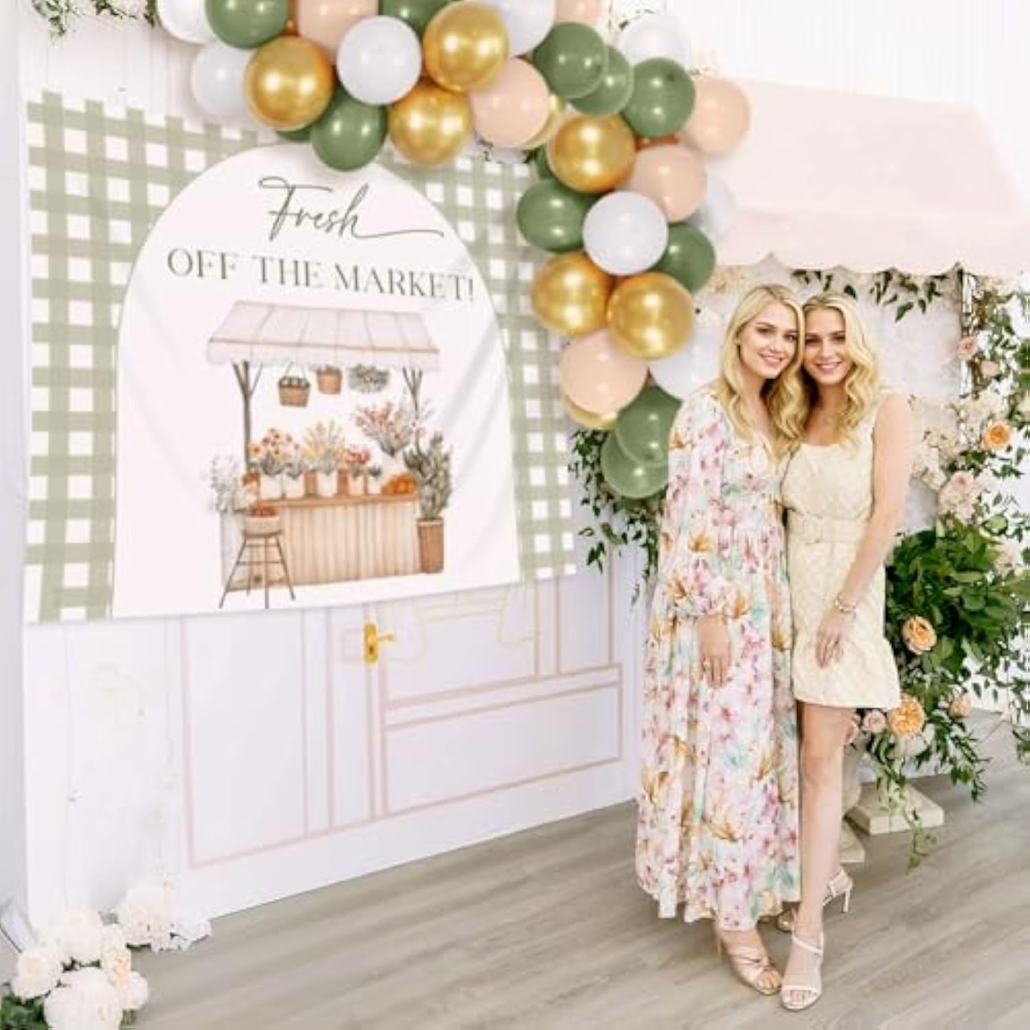 She's Fresh Off the Market Backdrop for Wildflower Bridal Shower & Bachelorette