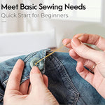 Sewing Kit Gifts For Mom Grandma Women Men Adults Kids Teen Beginner Traveler, Portable Sewing Supplies Accessories Contains Thread, Needles, Scissors, College Dorm Room Essentials (Black, M)