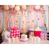 Happy Birthday Banner Pink Birthday Signs Party Garland Decorations Soft Pink