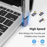 Usb C Adapter 40Gbps, 3Pack 90 Degree Usb C Adapter Pd, Right Angle Usb C Adap