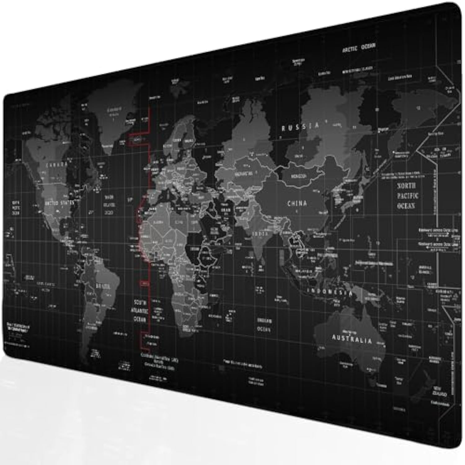 Gaming Mouse Pad, Oversized Mouse Mat Natural Rubber Blank Desk Mat Heavy Duty, Water Resistant Keyboard Pad For Gamer, Office And Home Use (90X40 Map)