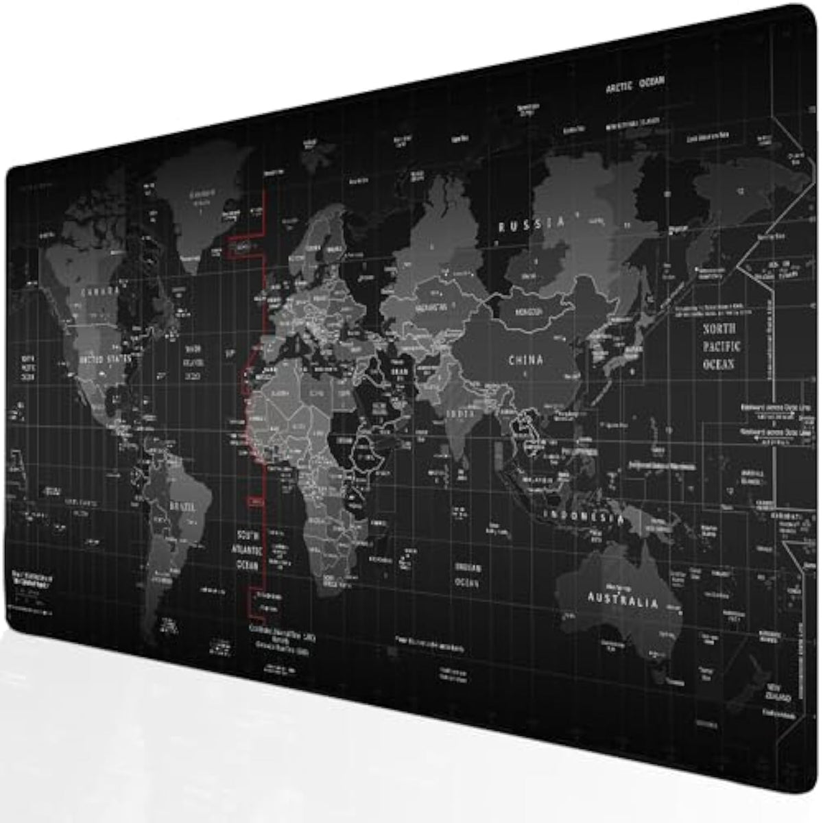 Gaming Mouse Pad, Oversized Mouse Mat Natural Rubber Blank Desk Mat Heavy Duty, Water Resistant Keyboard Pad For Gamer, Office And Home Use (90X40 Map)