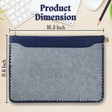 Eco-Friendly Laptop Sleeve 14 Inch Recycled From 16 Plastic Bottles - Laptop Case Sleeve - Protective Computer Carrying Cover- Briefcase Handbags For Business, Office (Grey/Blue)