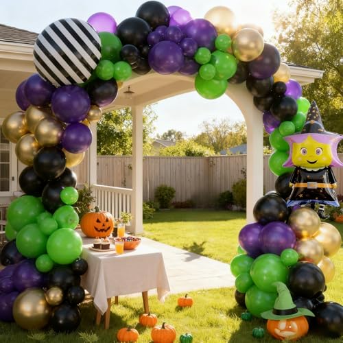 Halloween Balloon Garland Arch Kit Purple Orange and for Halloween Birthday