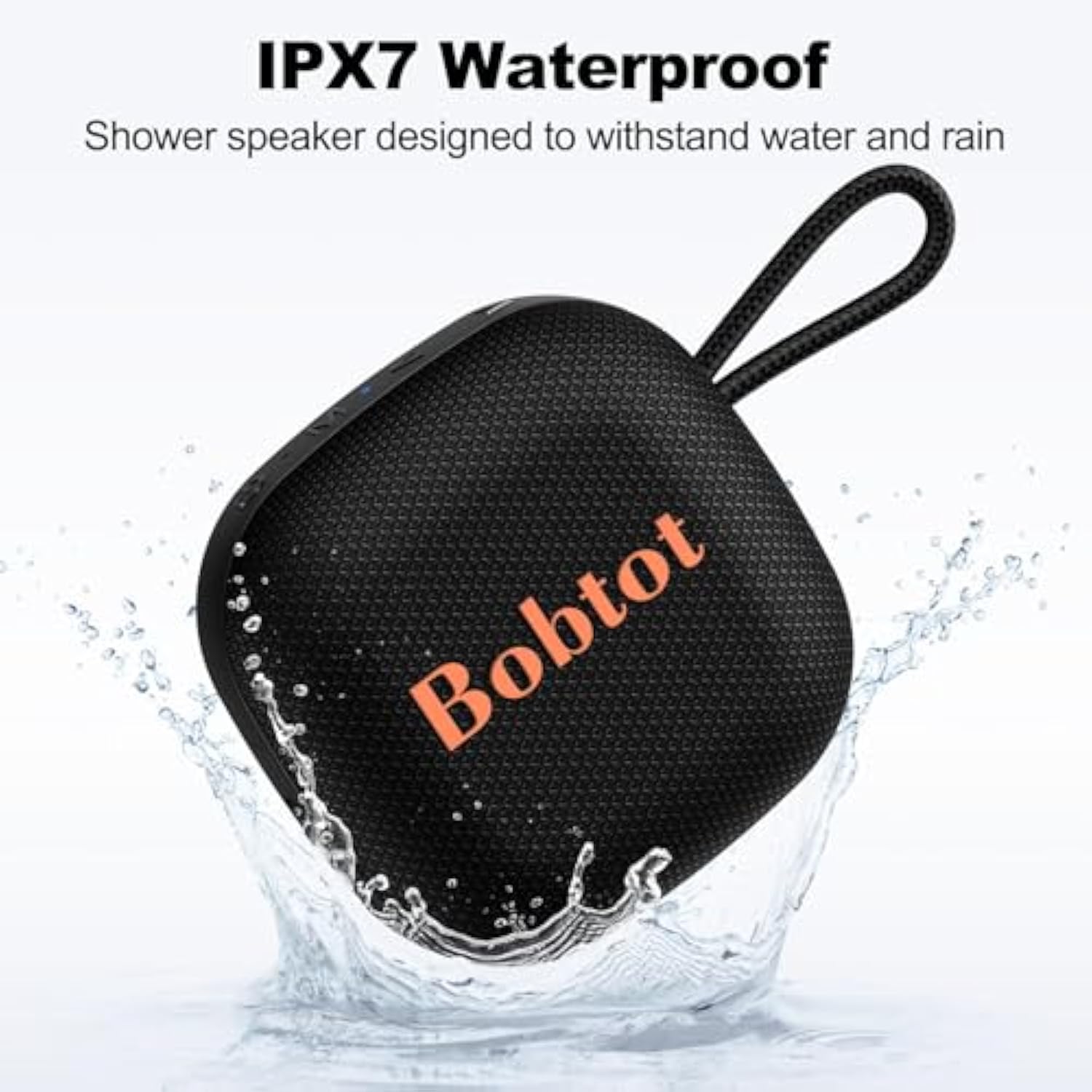 Portable Bluetooth Speakers Wireless Speaker - Waterproof Mini Shower Speaker With 16 Hours Playtime, Loud Stereo Sound, Rich Bass, Tws, Built-In Mic For Home Travel Sport, Black