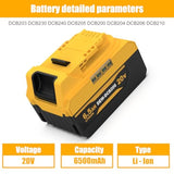 20V 6.5Ah Replacement For Dewalt 20V Max Battery 2Packs And Charger Compatible With Dcb102 Dcb104 Dcb118 Dcb115 Dcb204