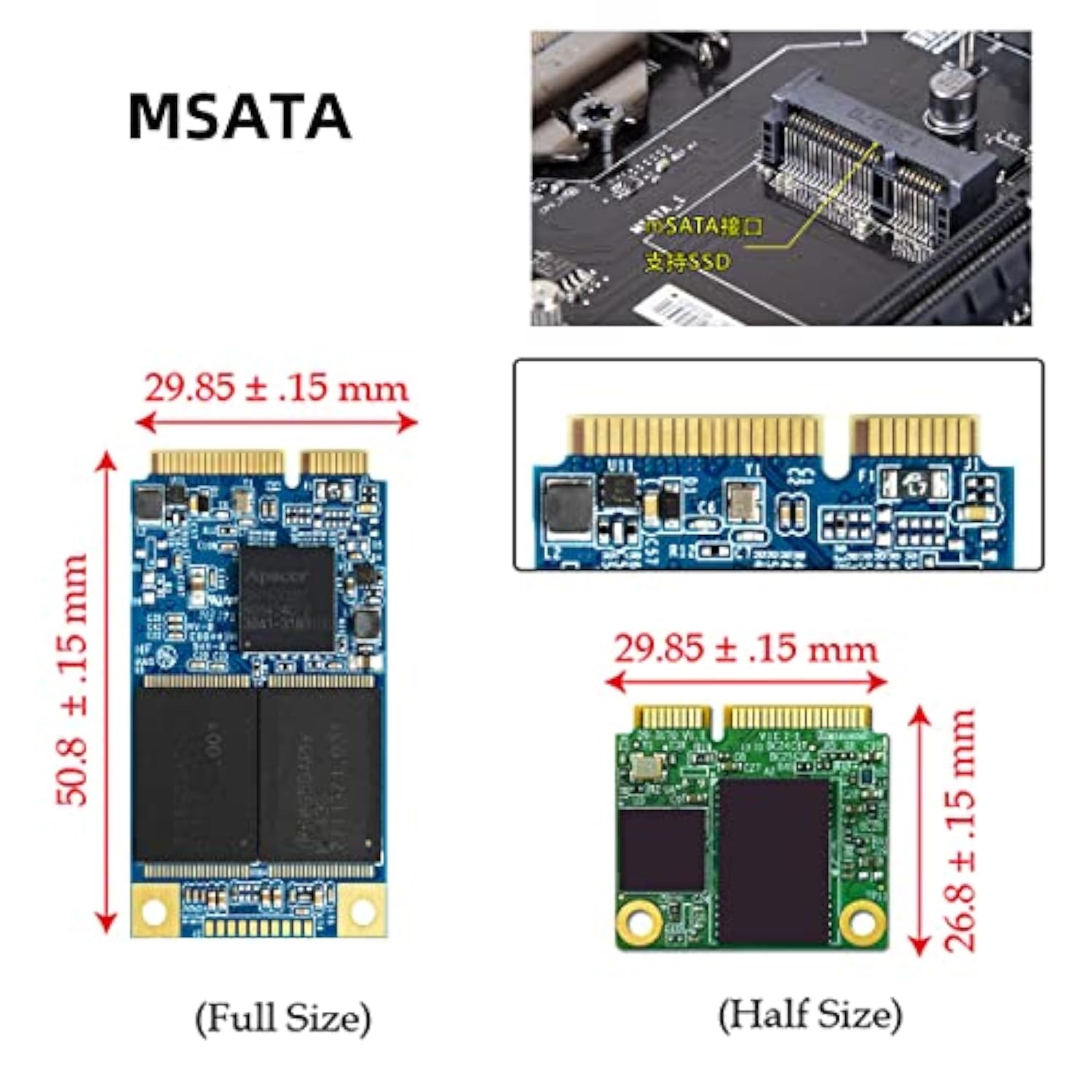 Slim Type 68Pin Msata Ssd To 2.5" Sata 3.0 22Pin 6Gbps Hdd Adapter Hard Disk P