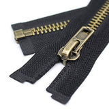 #8 26 Inch Antique Brass Separating Jacket Zipper Y-Teeth Metal Zipper