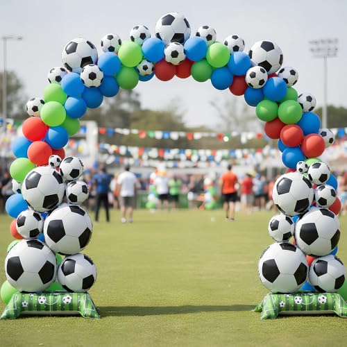 Soccer Party Decorations,2PCS 59 Inch Giant Foil Soccer Balloons