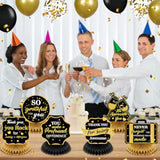9Pcs We Appreciate You Decorations Black Gold Thank You Table Honeycomb Centerpieces Appreciate Table Topper Decor For Teacher Doctor Nurse Employee Staff Graduation Appreciation Party Supplies