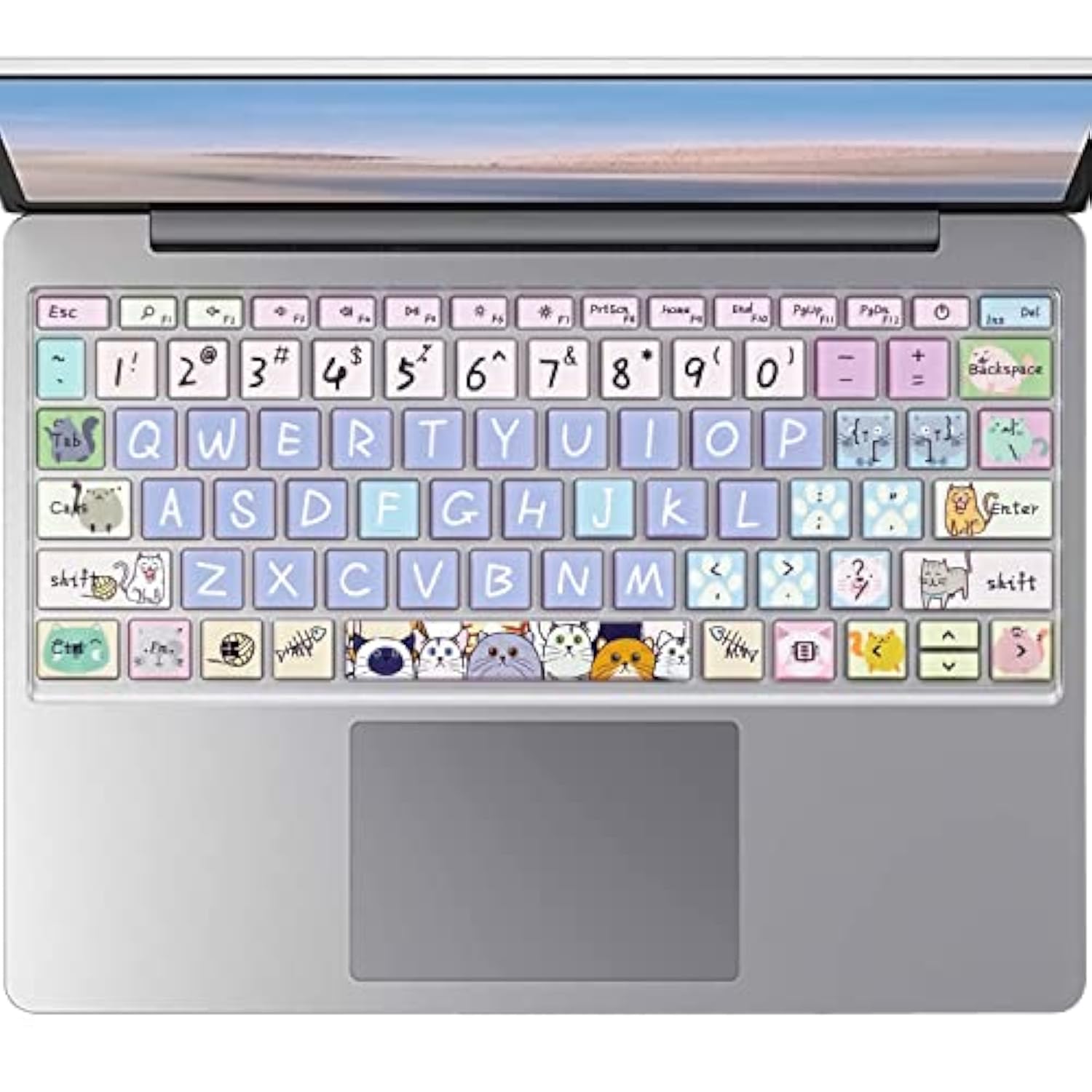 Keyboard Skin For 2021 2020 Microsoft Surface Laptop Go 12.4" & 2022 Surface L