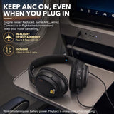 E700 Hybrid Active Noise Cancelling Headphones, Bluetooth Wireless Hi-Res Audio LDAC, Comfortable Over Ear for Commuters Traveler Student, aptX Low