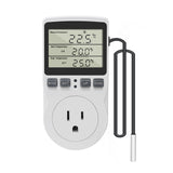 Digital Thermostat Outlet Plug Temperature Controller Outlet Socket 120V Heating Cooling Control 110V 15A Celsius Fahrenheit Display White