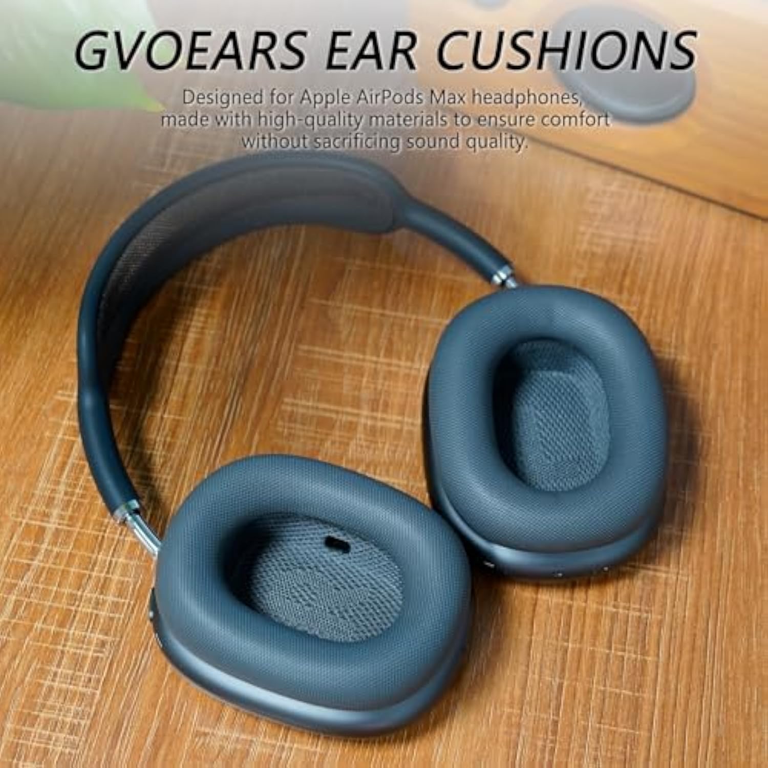 Premium Replacement Ear Cushions For Apple Airpods Max Headphone, Protein Leather Memory Foam Earpads With Excellent Noise Isolation (Black)