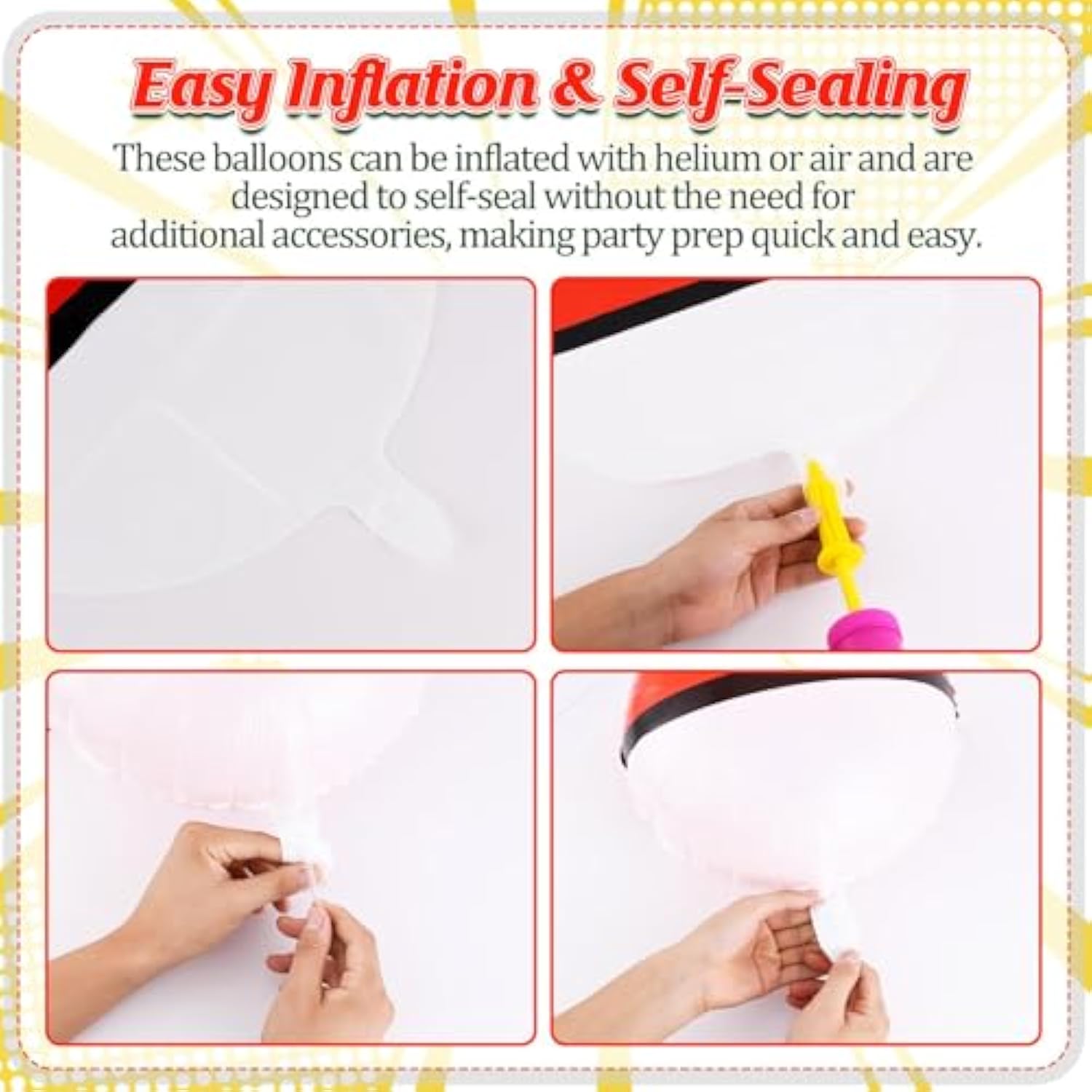 12 Pack 18 Inch Red & White Cartoon Themed Foil Balloons - Happy Birthday Balloon Set For Vibrant Kids' Party Decorations, Durable & Reusable Foil Mylar Balloons, Perfect For Birthday Supplies