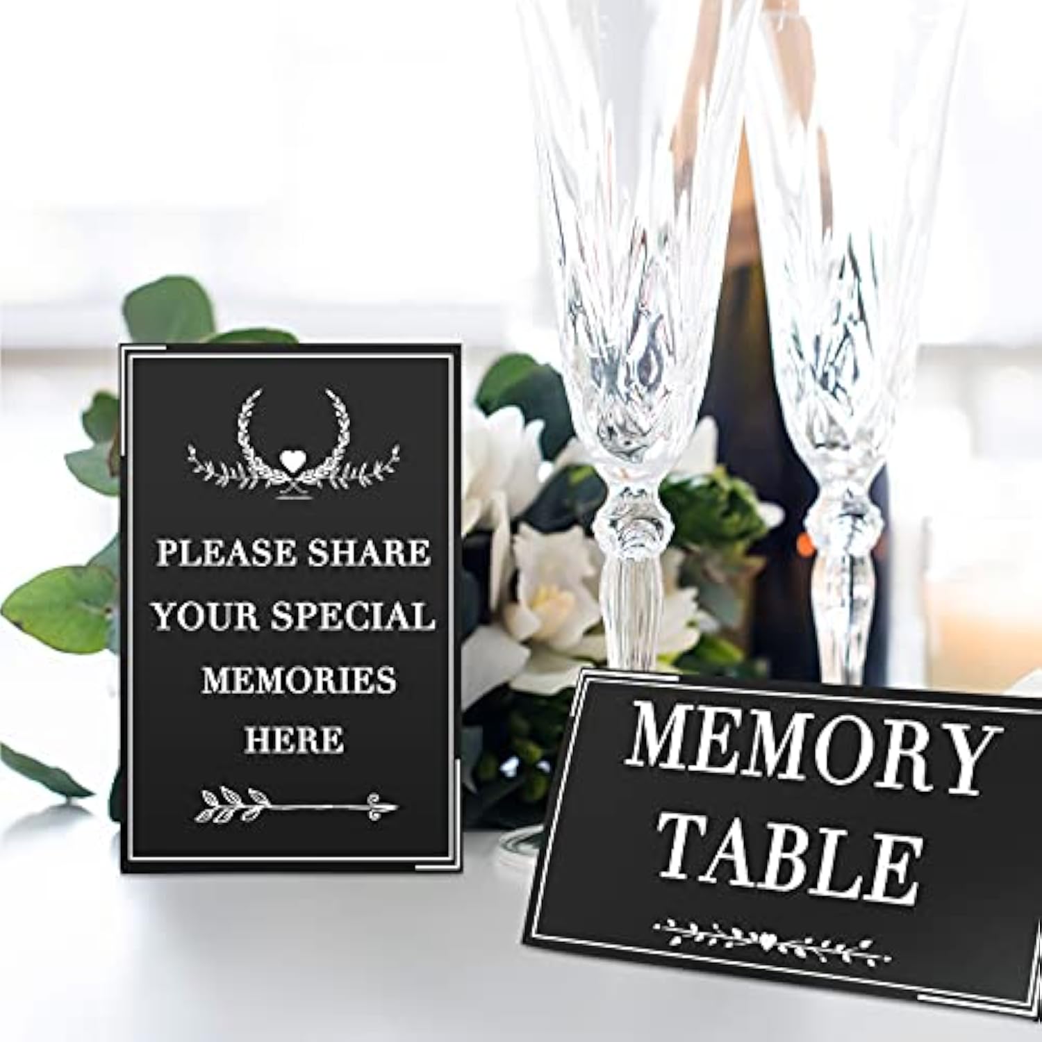 52 Pieces Share A Memory Cards Celebration Of Life Decorations Memory Cards For Funeral, Wedding, Bridal Shower, Birthday, Graduation, Retirement, Anniversary Party (Black)