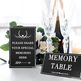 52 Pieces Share A Memory Cards Celebration Of Life Decorations Memory Cards For Funeral, Wedding, Bridal Shower, Birthday, Graduation, Retirement, Anniversary Party (Black)