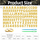 107 Pcs Gold Glitter Letters & Numbers Banner DIY Custom Party Garland Kit