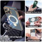 Grey Blue Plating Phone Case for iPhone 16 Pro Max with Stand 6.9 inches