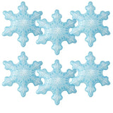 6 Pcs Blue Snowflake Balloons Large 36Inch Foil Mylar Balloons For Winter Christmas New Year Ice Snow Wonderland Frozen Themed Birthday Wedding Party Decorations