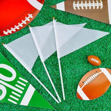 25 Pack White Pennant Flags, Mini Handheld Pennant Flags, Solid White Blank Pennants On Sticks For School Sports Club Bithday Party Events Celebration Gardens Decorations