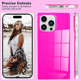 For Iphone 16 Pro Max Case, Bright Neon Trendy Shockproof Phone Case Cover For Women Girls [Never Fade] [Minimalist Aesthetic] [Reinforced Corners Protection] 6.9 Inch, Hot Pink