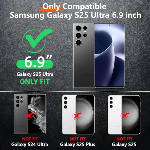 Battery Case For Galaxy S25 Ultra,Upgraded 12000Mah High Capacity Rechargeable Portable Protective Extended Charger Case Wireless Charging Compatible With S25 Ultra (6.9 Inch) Charging Cover (Black)