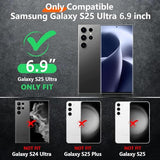 Battery Case For Galaxy S25 Ultra,Upgraded 12000Mah High Capacity Rechargeable Portable Protective Extended Charger Case Wireless Charging Compatible With S25 Ultra (6.9 Inch) Charging Cover (Black)