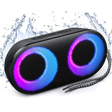 Drum Ipx7 Waterproof Shower Bluetooth Speaker With Lights, 15W Sound, Bluetooth 5.3, 24H Playtime Wireless Speaker, Birthday Gifts For Men Women Teen Boys Girls Gifts