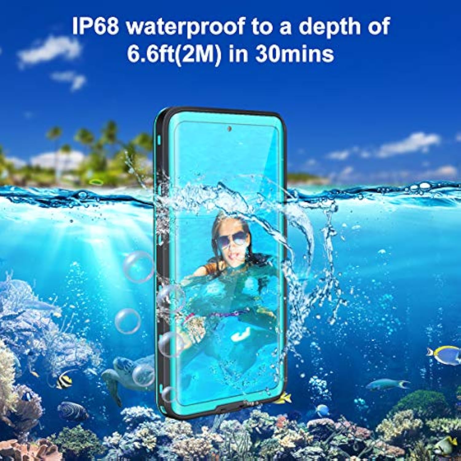For Samsung Galaxy S21 Ultra Phone Case Waterproof With Screen Protector, Full Body Protection Heavy Duty Shockproof Drop Proof Anti-Scratched Rugged Cases Cover For Galaxy S21 Ultra 6.8" ?All Teal?