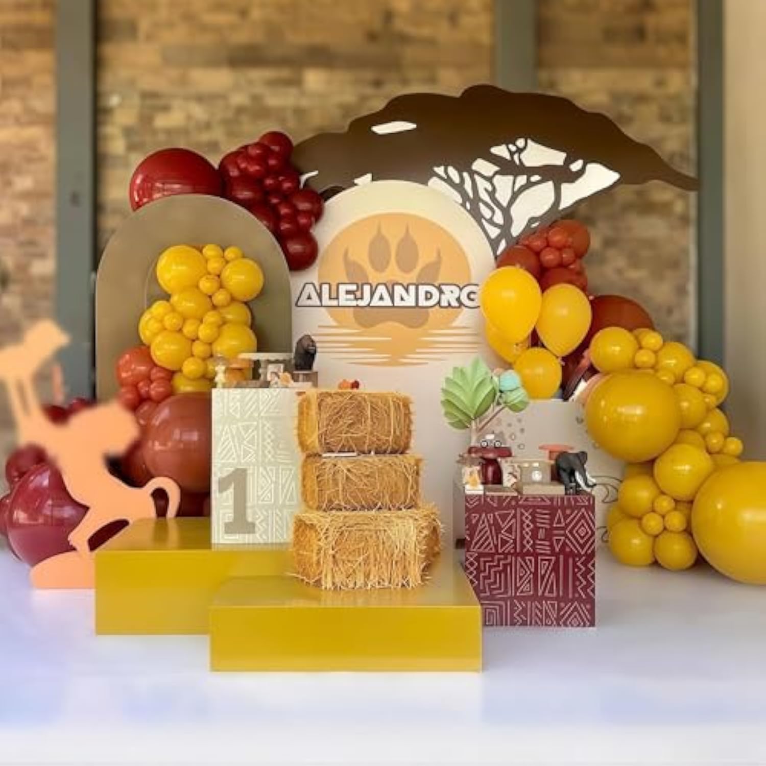 129pcs Fall Balloon Arch Kit Burgundy Orange Yellow Beige Garland for Autumn Party Decor