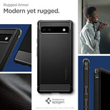 Spigen Rugged Armor Designed for Pixel 6a Case (2022) - Matte Black