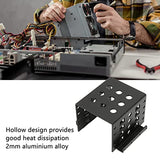 2.5In Hard Drive Storage Bracket, 2.5 Inch Aluminium Alloy Hollow Hdd Mounting Rack, 2.5 Inch To 3.5 Inch Solid State Drive Built In Expansion For 2.5In Ide Hdd Ssd(Black)