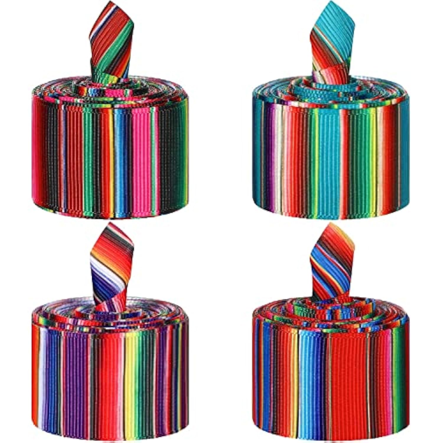 Mexican Serape Ribbon Fiesta Ribbon 4 Rolls 20 Yards Sarapes Mexicanos