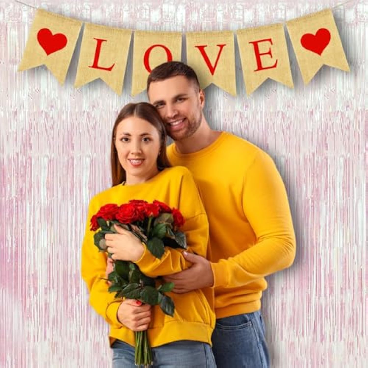 Party Decorations Iridescent Foil Fringe Backdrops - 2 Pack 3.2 X 6.5 Ft Holographic Tinsel Photo Booths Pros Streamer Curtains For Easter Girl Birthdays Engagement Unicorn Parties - Clear